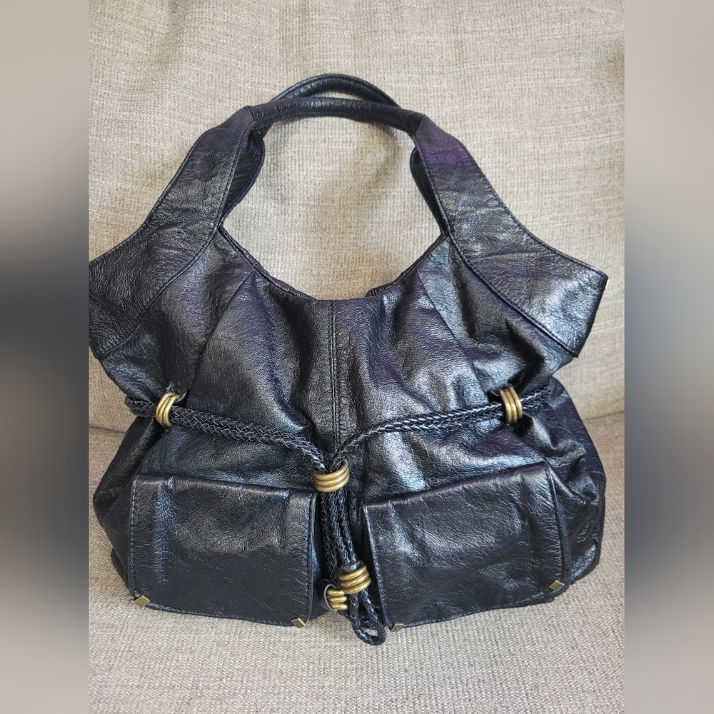 Elliott Lucca Soft Black Leather Bag.